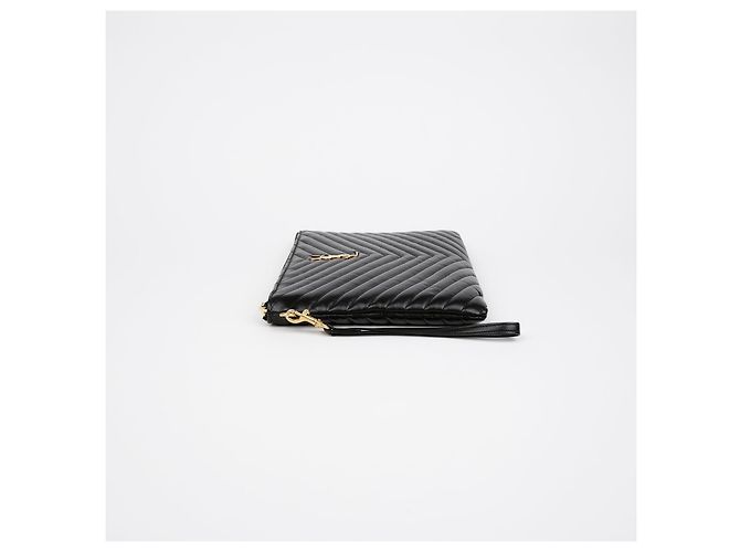Saint Laurent Monogramm-Tablet-Tasche Schwarz - Ansicht 4