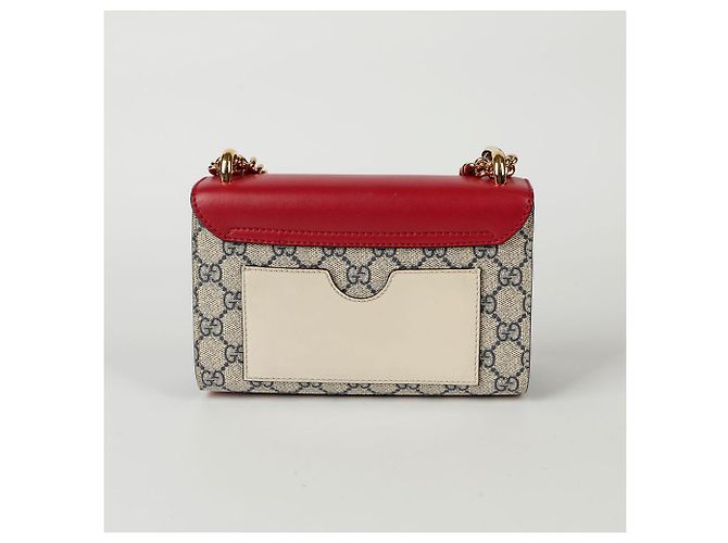 Gucci Borsa a tracolla incrociata piccola con catena e chiusura a paddle Rosso - vista 4
