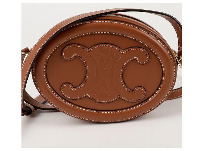 Céline Triomphe Oval Pulse Umhängetasche Braun - Ansicht 2