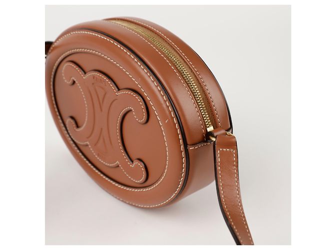 Céline Triomphe Oval Pulse Umhängetasche Braun - Ansicht 5