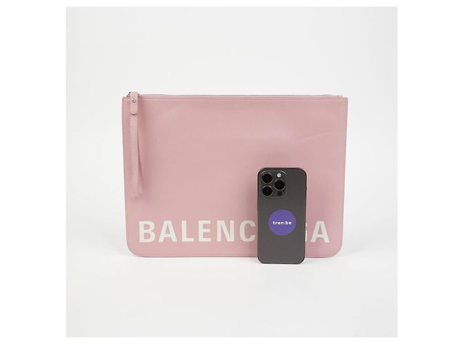 Balenciaga Clutch grande Cash Rosa - vista 12