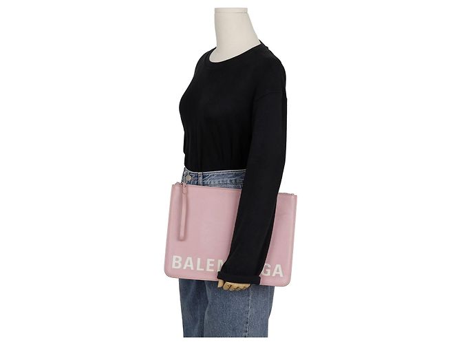 Balenciaga Clutch grande Cash Rosa - vista 15