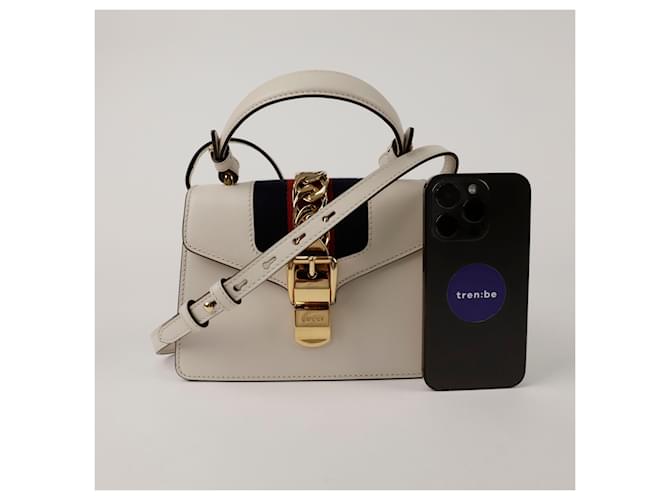 Gucci Mini Silvy Schultertasche Weiß - Ansicht 10