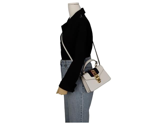 Gucci Mini Silvy Schultertasche Weiß - Ansicht 13
