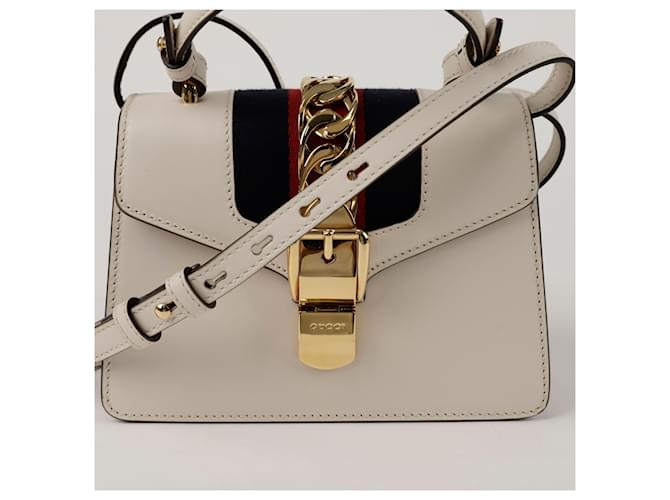 Gucci Mini Silvy Schultertasche Weiß - Ansicht 2