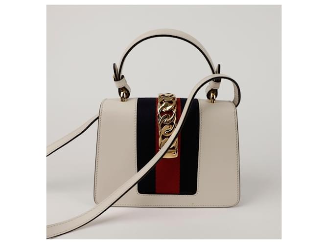 Gucci Mini Silvy Schultertasche Weiß - Ansicht 4