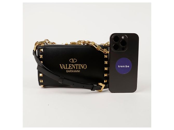 Valentino Borsa a Spalla Crossbody Alcove Rockstud Nero - vista 10