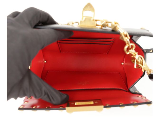 Valentino Borsa a Spalla Crossbody Alcove Rockstud Nero - vista 11