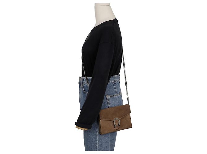 Gucci Sac à bandoulière Dionysus avec chaîne Marron - vue 10
