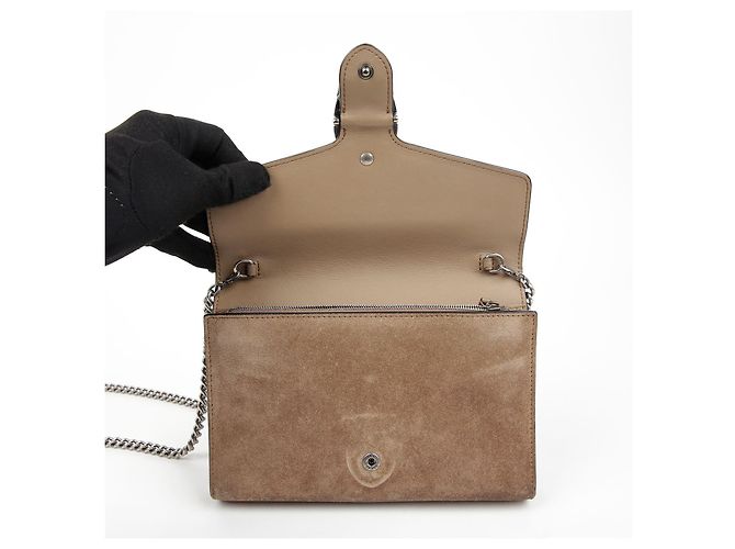 Gucci Sac à bandoulière Dionysus avec chaîne Marron - vue 8