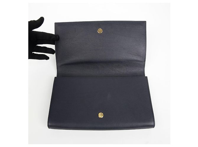 Saint Laurent Clutch Beldujour Blu - vista 13