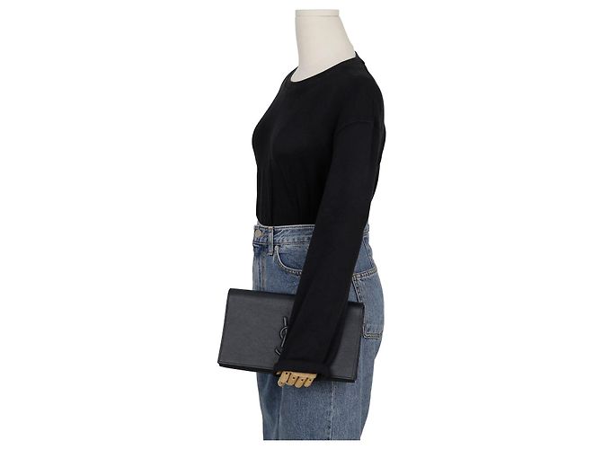 Saint Laurent Clutch Beldujour Blu - vista 16