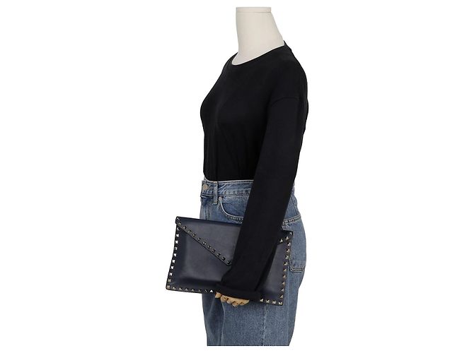 Valentino Clutch Rockstud Azul - vista 16