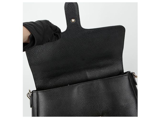 Gucci Bolsa de ombro com alça superior entrelaçada Preto - vista 10