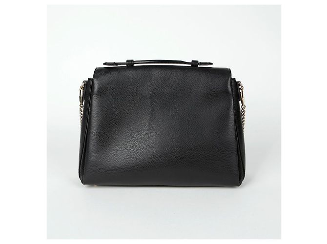 Gucci Bolsa de ombro com alça superior entrelaçada Preto - vista 4