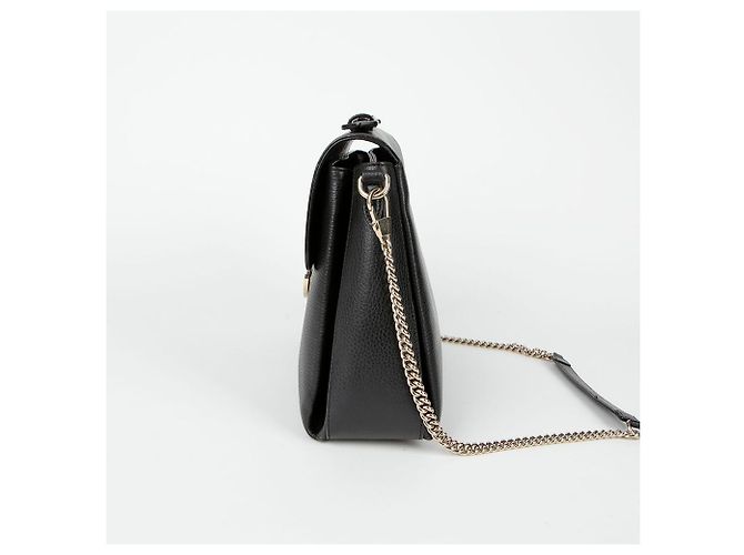 Gucci Bolsa de ombro com alça superior entrelaçada Preto - vista 6