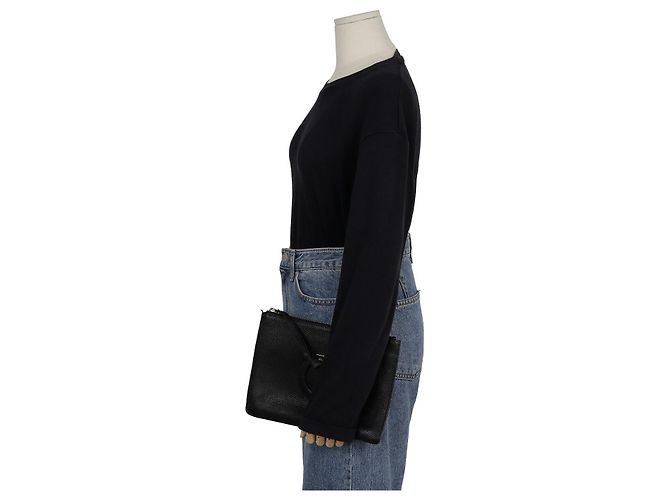 Salvatore Ferragamo Clutch Ganchini Nero - vista 10