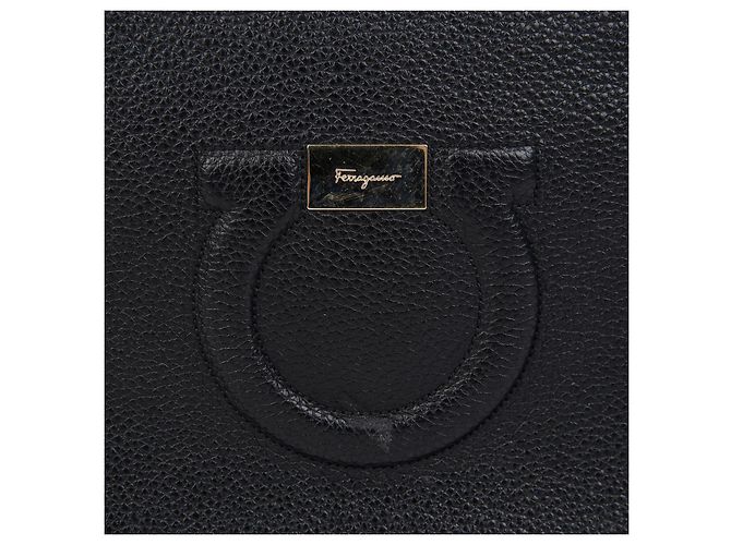 Salvatore Ferragamo Clutch Ganchini Nero - vista 2