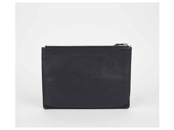 Salvatore Ferragamo Clutch Ganchini Nero - vista 3