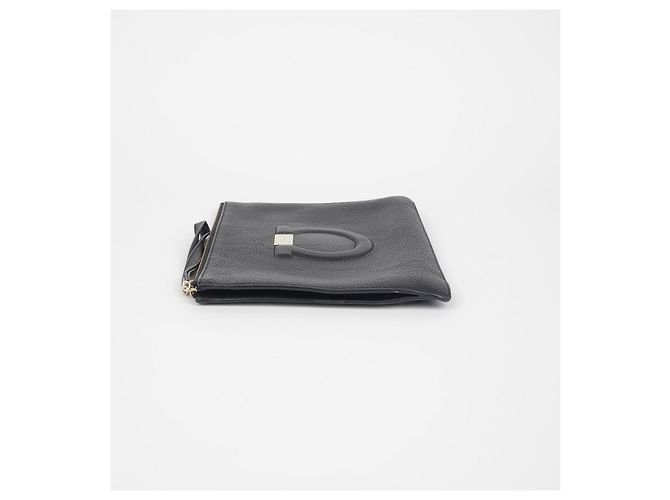 Salvatore Ferragamo Clutch Ganchini Nero - vista 4