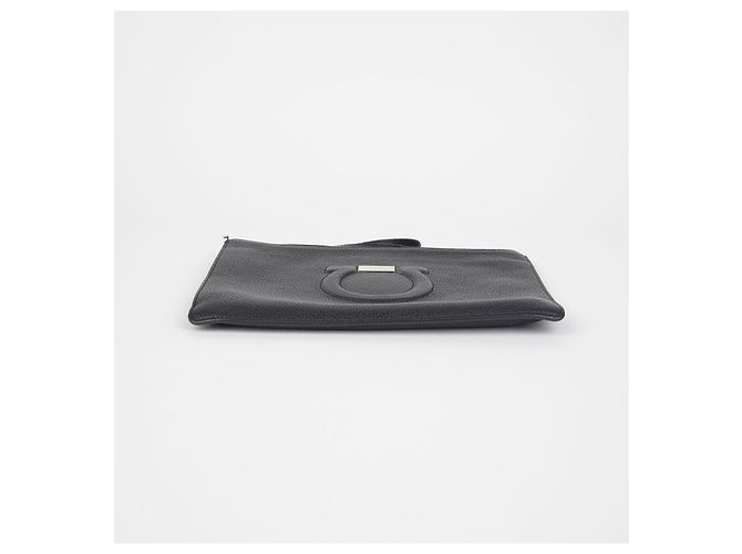 Salvatore Ferragamo Clutch Ganchini Nero - vista 5