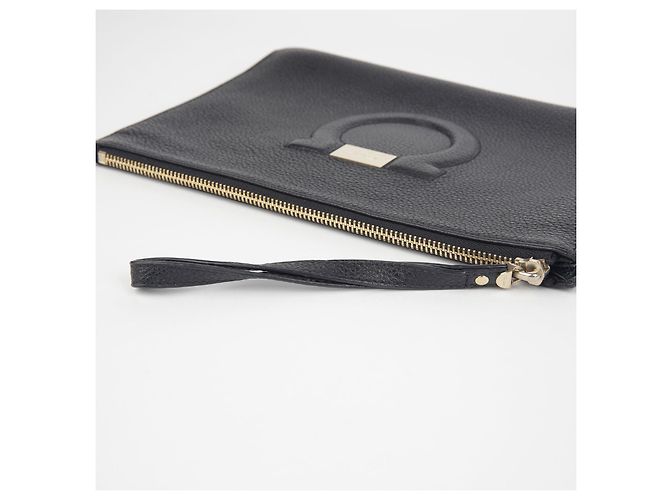 Salvatore Ferragamo Clutch Ganchini Nero - vista 6