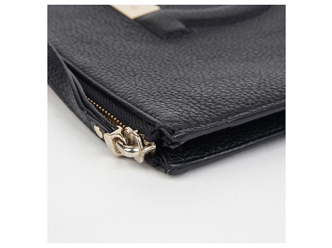 Salvatore Ferragamo Clutch Ganchini Nero - vista 7