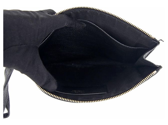 Salvatore Ferragamo Clutch Ganchini Nero - vista 9