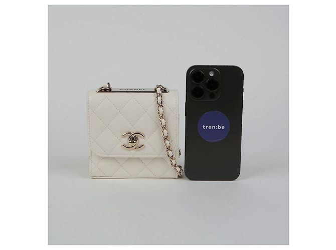 Trendy CC Chanel Trendige CC Mini Schulter-Crossbody-Tasche Weiß - Ansicht 8