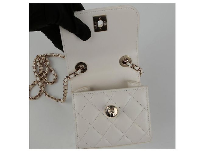 Trendy CC Chanel Trendige CC Mini Schulter-Crossbody-Tasche Weiß - Ansicht 9