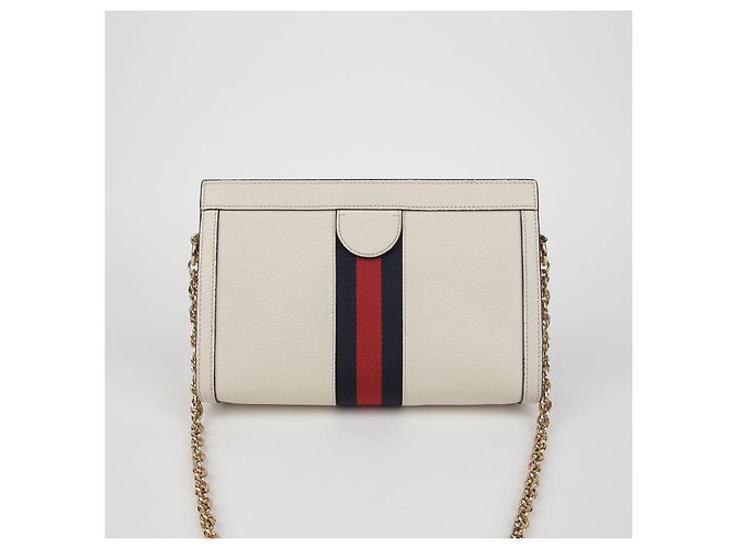 Gucci Ophidia Piccola Borsa a Spalla con Catena Bianco - vista 4