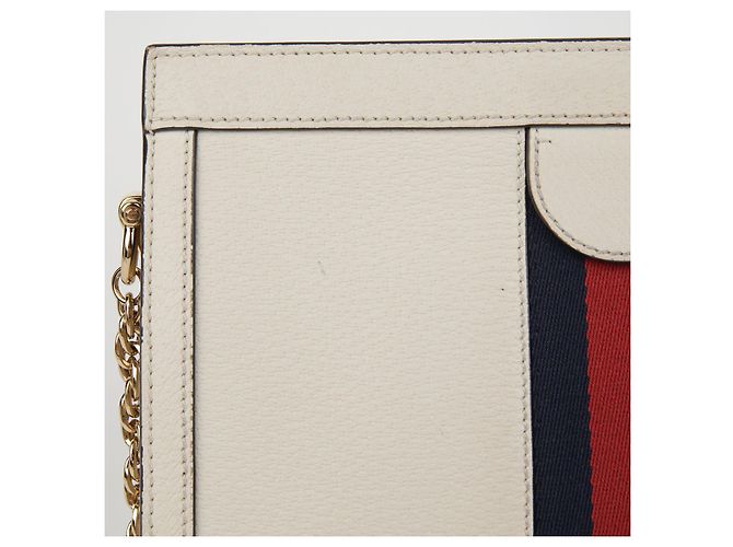 Gucci Ophidia Piccola Borsa a Spalla con Catena Bianco - vista 5