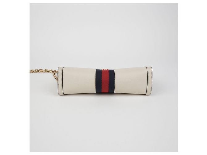 Gucci Ophidia Piccola Borsa a Spalla con Catena Bianco - vista 9