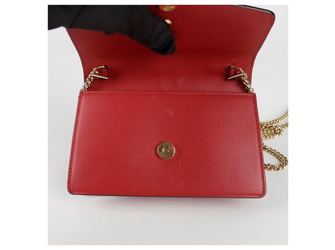 Gucci Mini borsa a tracolla con catena Rosso - vista 10