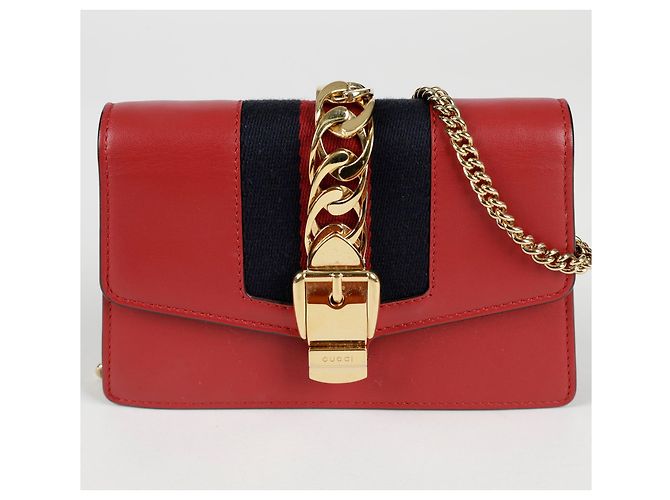 Gucci Mini borsa a tracolla con catena Rosso - vista 2