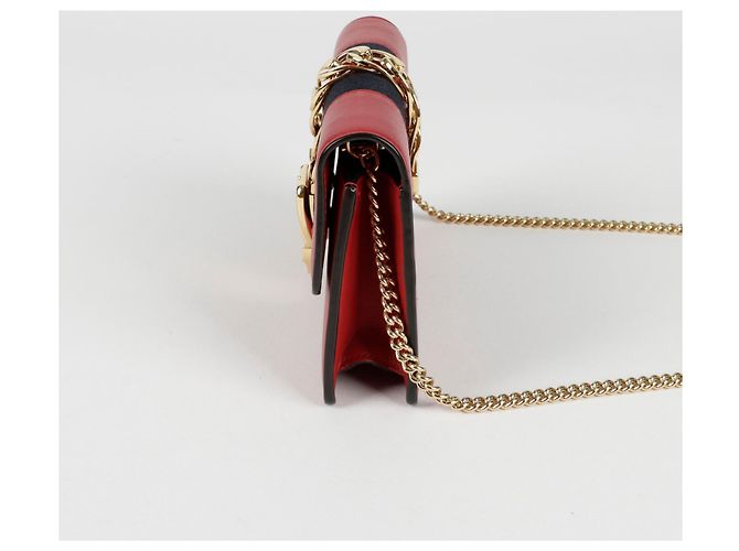 Gucci Mini borsa a tracolla con catena Rosso - vista 3