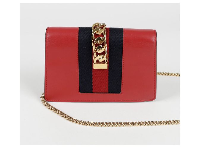 Gucci Mini borsa a tracolla con catena Rosso - vista 4