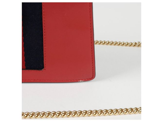 Gucci Mini borsa a tracolla con catena Rosso - vista 5