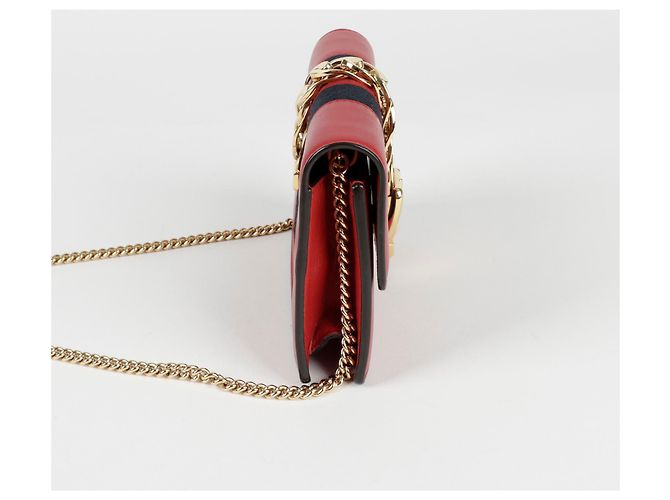 Gucci Mini borsa a tracolla con catena Rosso - vista 6