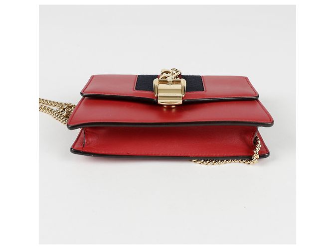 Gucci Mini borsa a tracolla con catena Rosso - vista 7