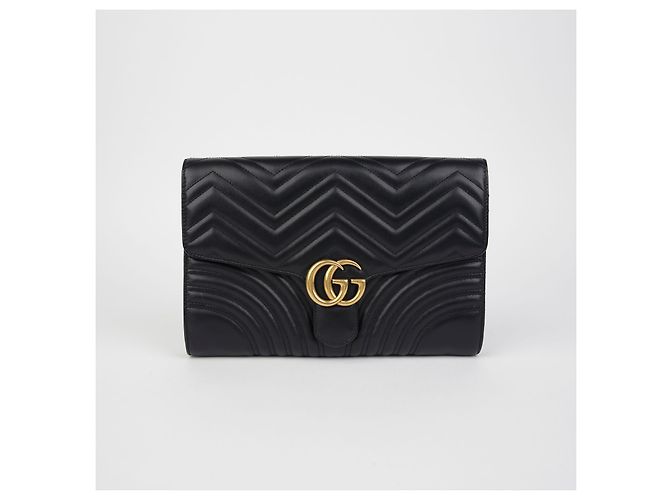 Gucci Clutch GG Marmont Nero - vista 2