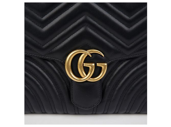 Gucci Clutch GG Marmont Nero - vista 3