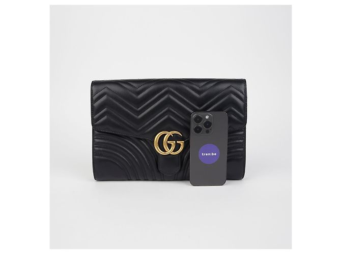 Gucci Clutch GG Marmont Nero - vista 7
