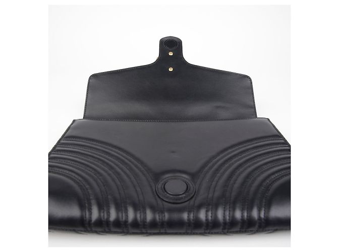 Gucci Clutch GG Marmont Nero - vista 8