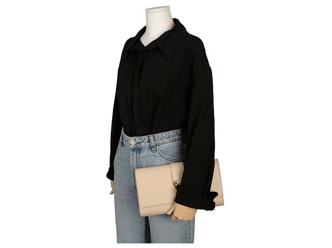 Saint Laurent Clutch Chic con Solapa Blanco - vista 12
