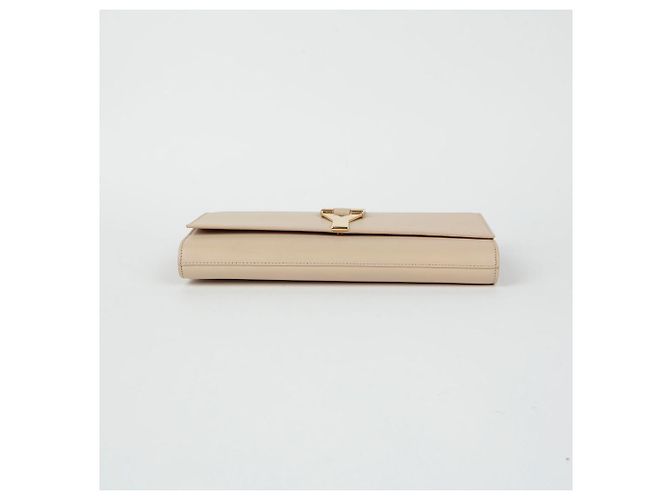 Saint Laurent Clutch Chic con Solapa Blanco - vista 6