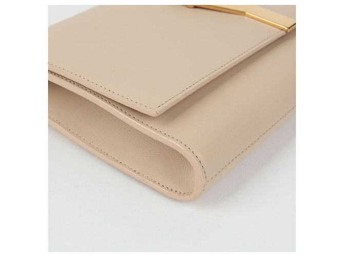 Saint Laurent Clutch Chic con Solapa Blanco - vista 8