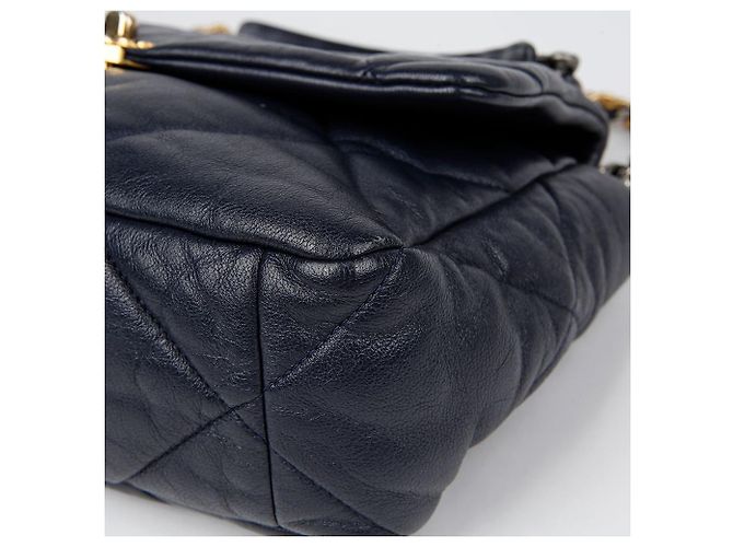 Chanel Large Tote Shoulder Bag Blue - view 6