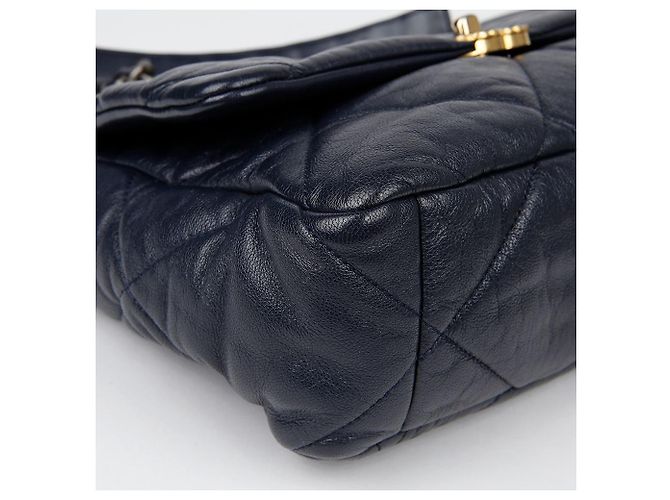 Chanel Large Tote Shoulder Bag Blue - view 7