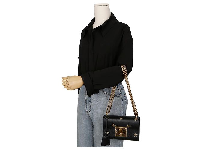 Padlock Gucci Borsa a spalla incrociata mini con lucchetto Nero - vista 11